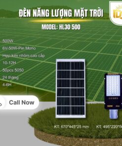 Đèn đường bàn chải 500W DC SOLAR HL30_500